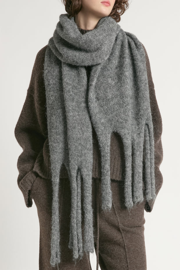 Paint Splashed Grunge Tassel Scarf