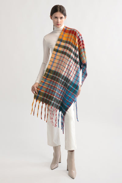 Rainbow Plaid Scarf