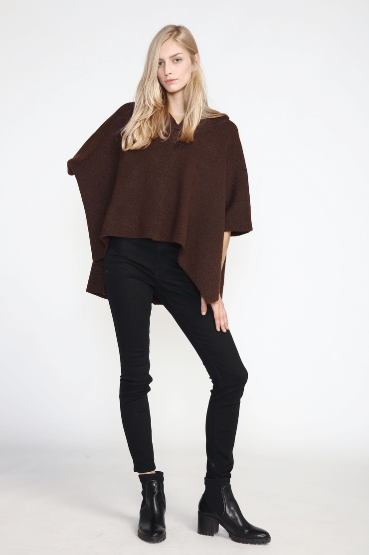 Hooded Pullover Poncho