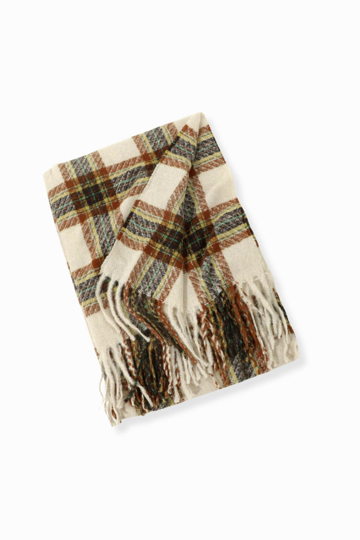 British Plaid Tassel Scarf