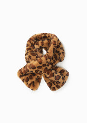 Leopard Furry Keyhole Scarf