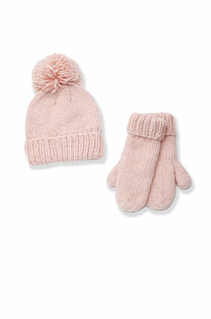 Hand-Knitted Basic Pompom Hat